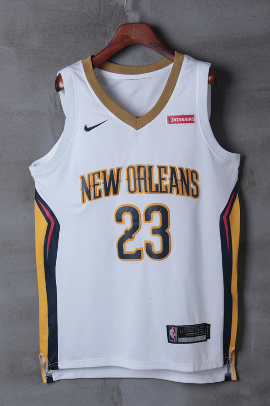 2018 Men New Orleans Pelicans 23 Davis white game jerseys